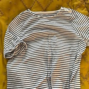 CJ banks white and black striped cotton shirt